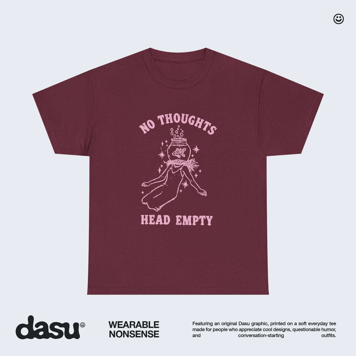 No Thoughts Head Empty Shirt, Funny Graphic Tee, Meme T-Shirt, Whimsical Fish Shirt, Unisex Funny Gift