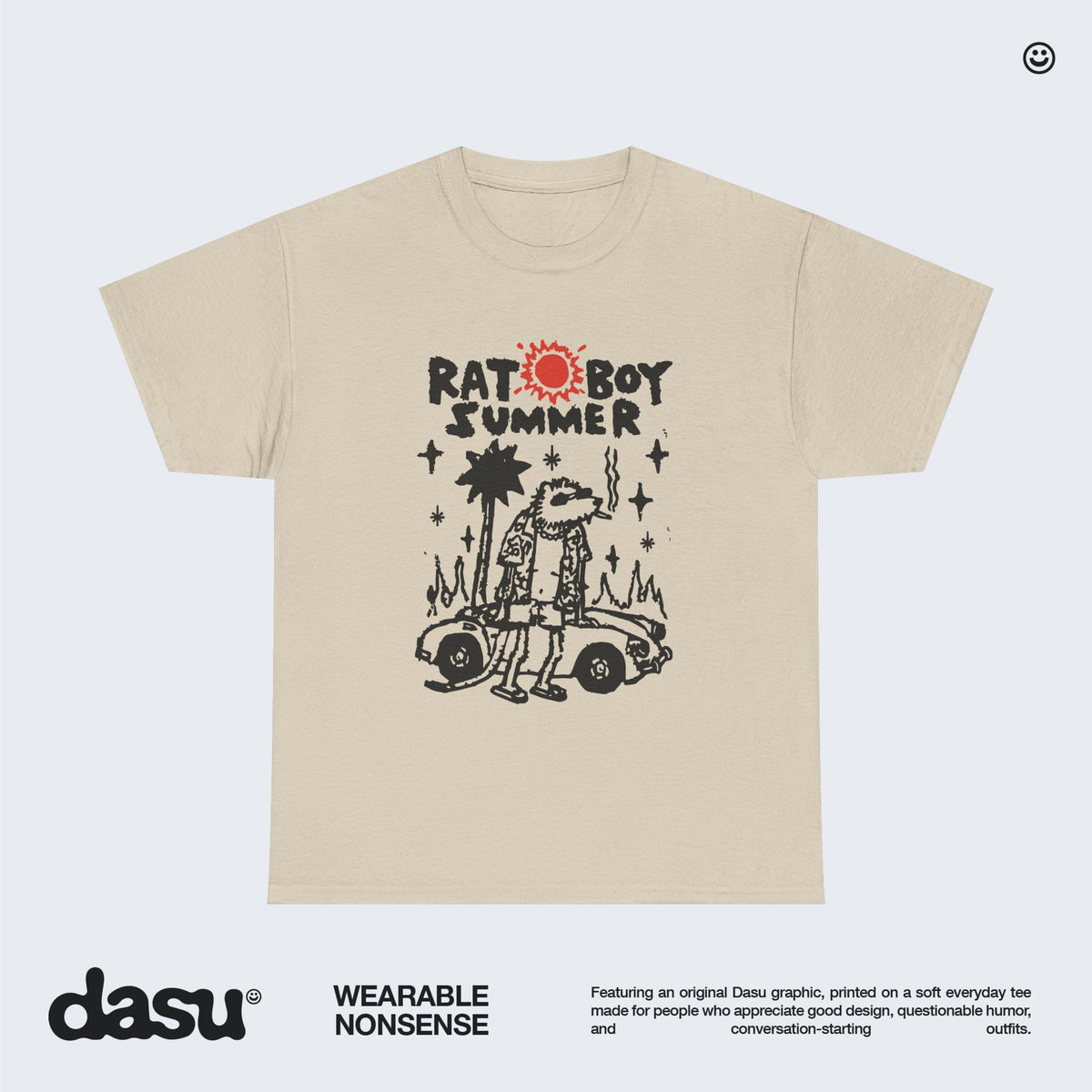 Rat Boy Summer T-Shirt | Funny Graphic Tee | Vintage Indie Streetwear Shirt | Retro Streetwear