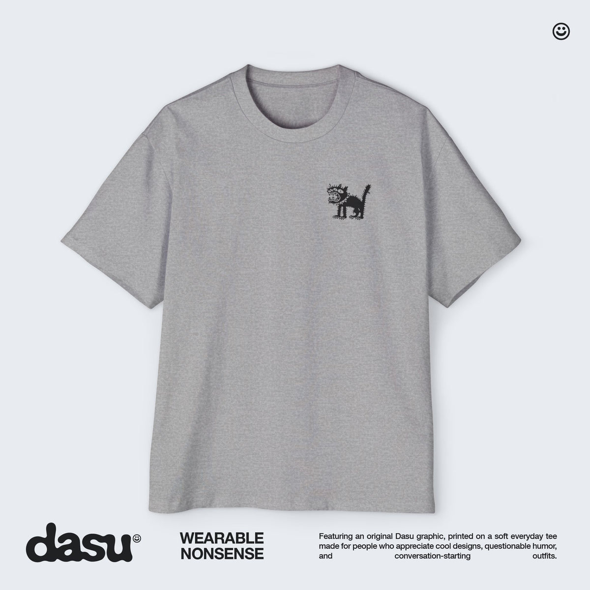Feral Cat Graphic Tee | White T-Shirt, Punk Cat Illustration