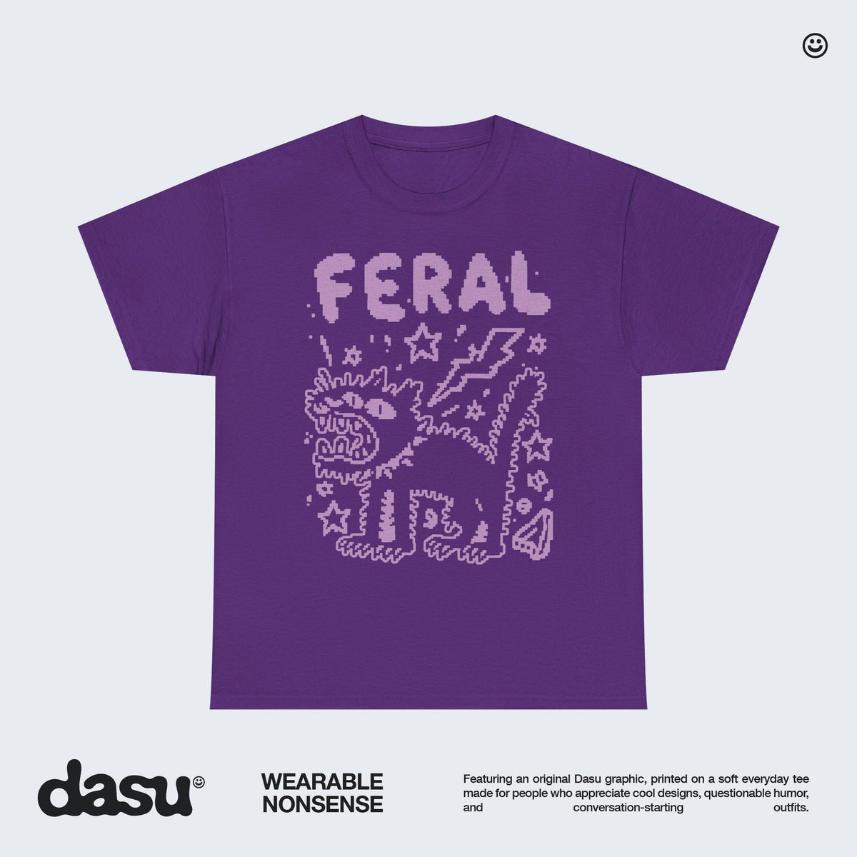 FERAL Cat T-Shirt | Funny Black Cat Graphic Tee | Vintage Grunge Shirt | Alternative Streetwear |