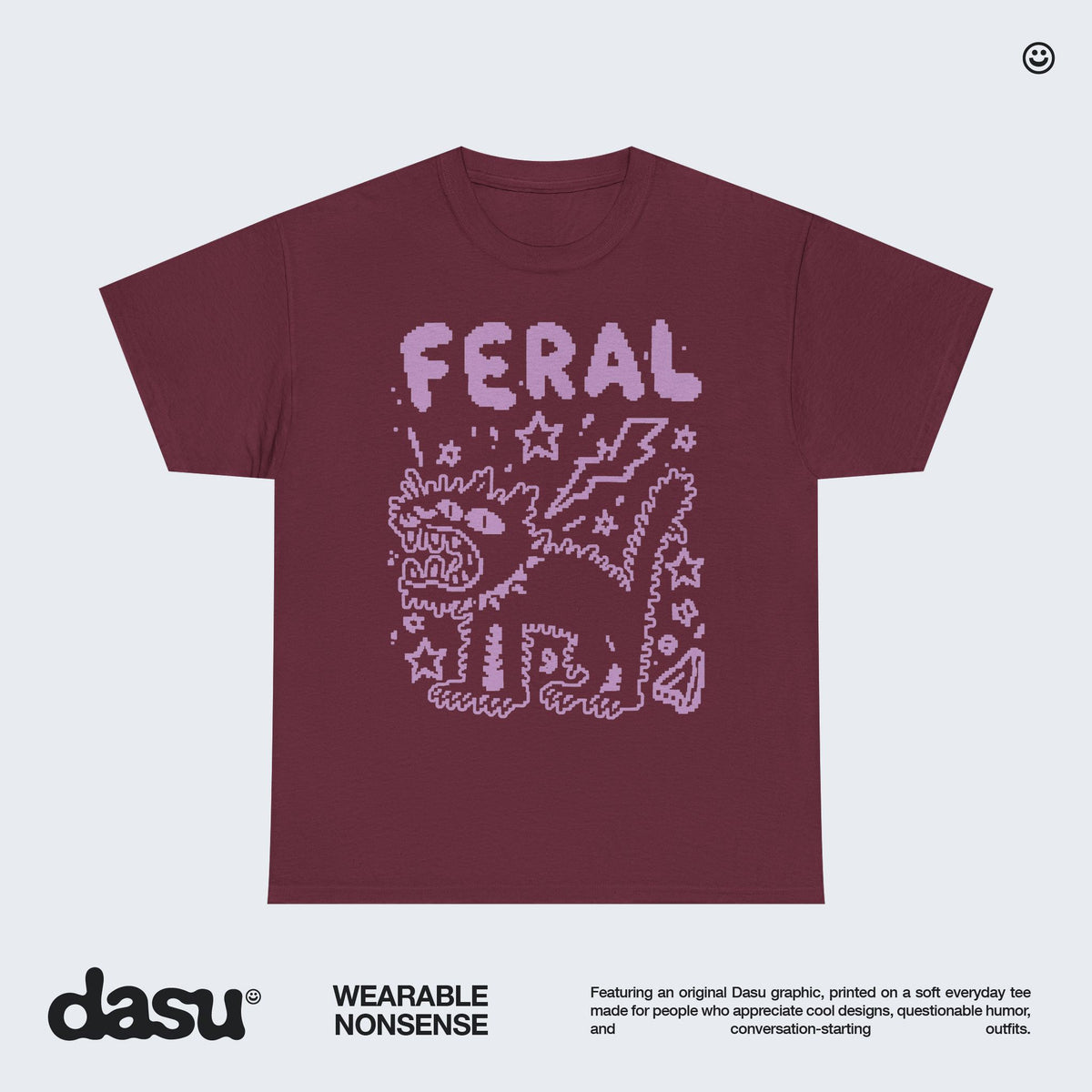 FERAL Cat T-Shirt | Funny Black Cat Graphic Tee | Vintage Grunge Shirt | Alternative Streetwear |