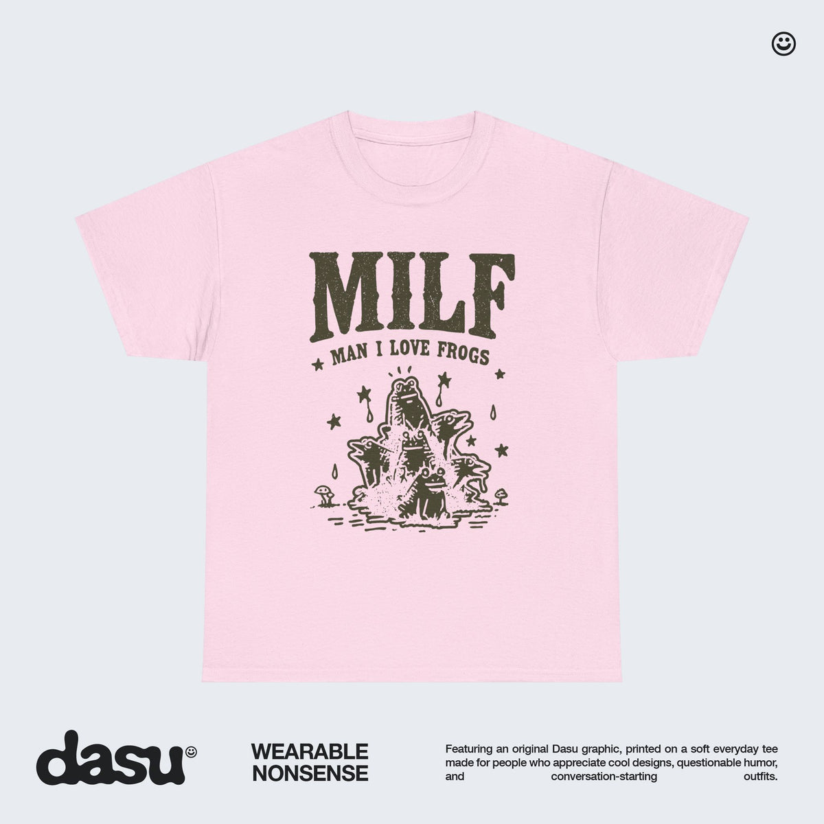 MILF | Man I Love Frogs T-Shirt | Funny Frog Graphic Tee | Vintage Tee