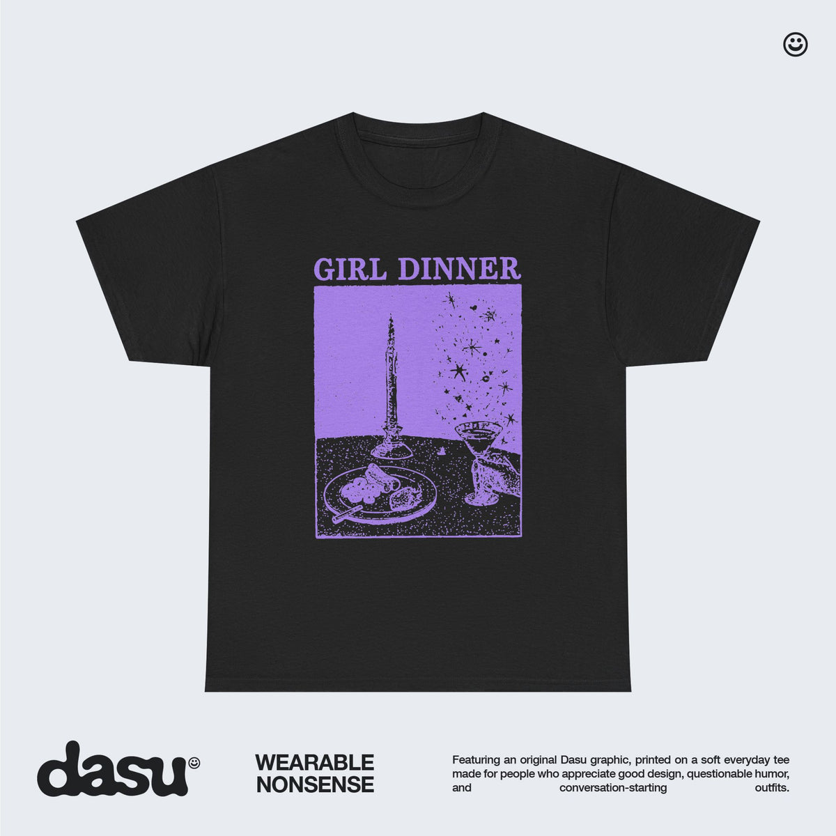 Girl Dinner Shirt, Funny Graphic Tee, Vintage Dinner Meme T-Shirt, Aesthetic Graphic Shirt, Funny Food Lover Gift