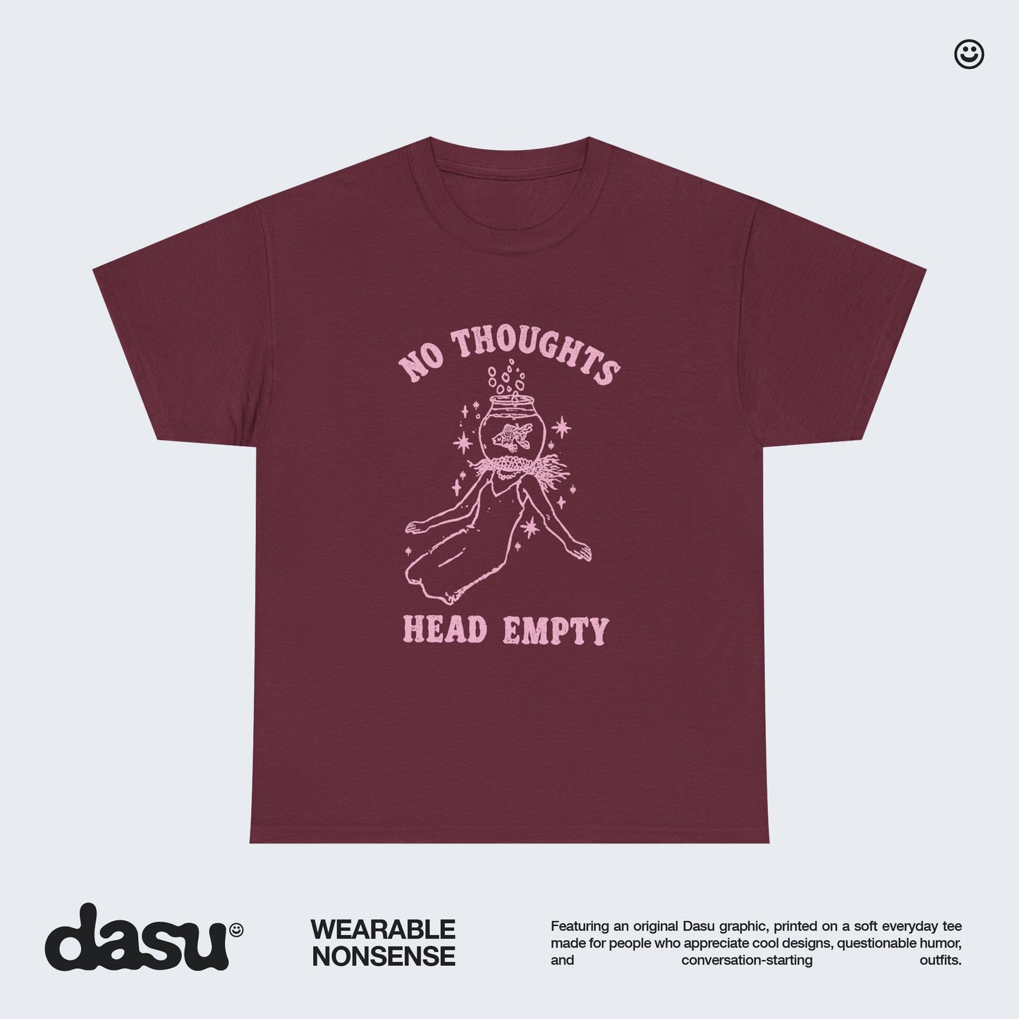 No Thoughts Head Empty Shirt, Funny Graphic Tee, Meme T-Shirt, Whimsical Fish Shirt, Unisex Funny Gift