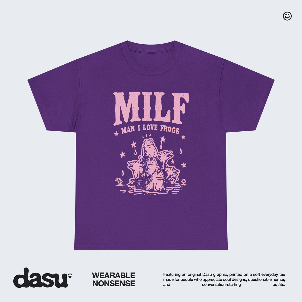 MILF | Man I Love Frogs T-Shirt | Funny Frog Graphic Tee | Vintage Tee