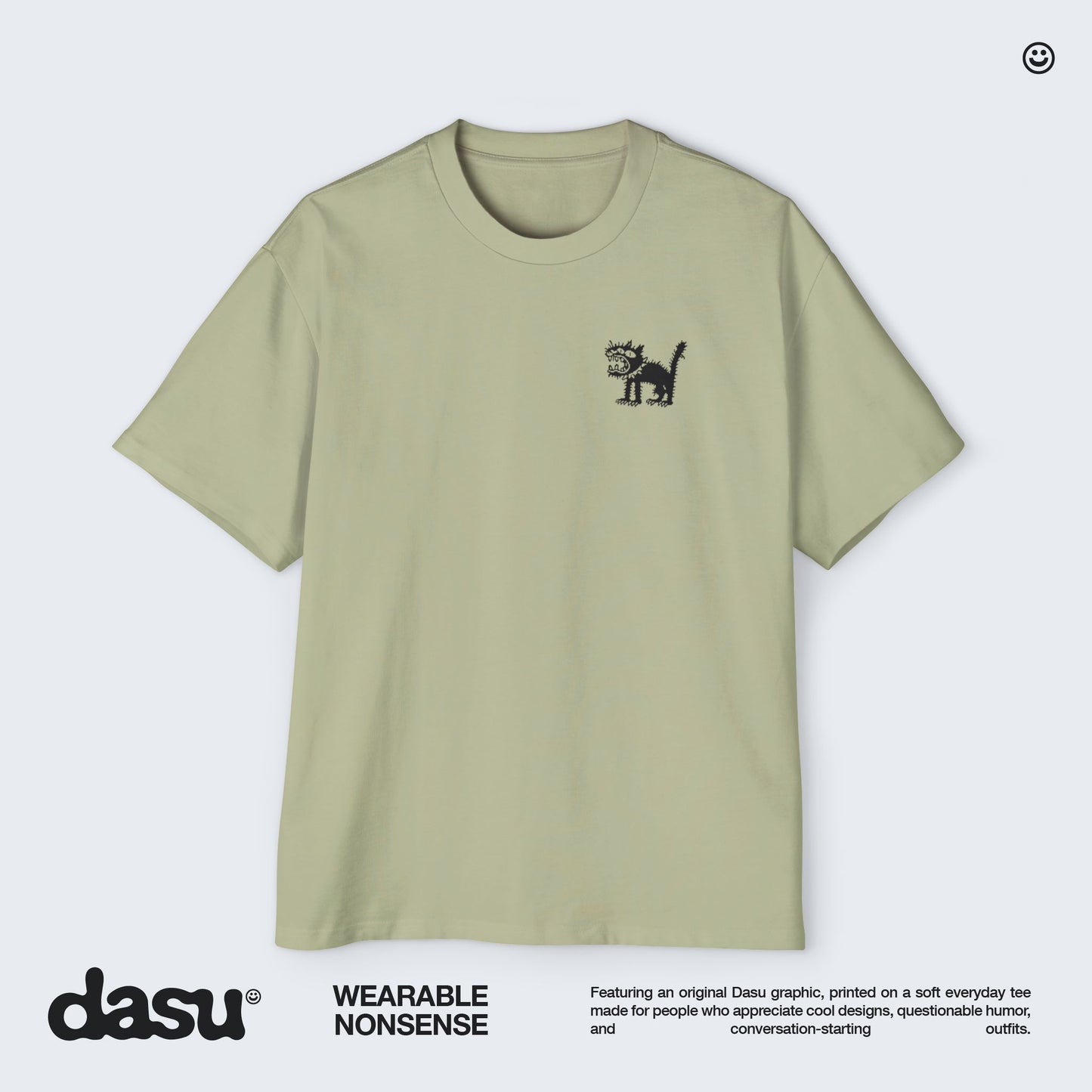 Feral Cat Graphic Tee | White T-Shirt, Punk Cat Illustration