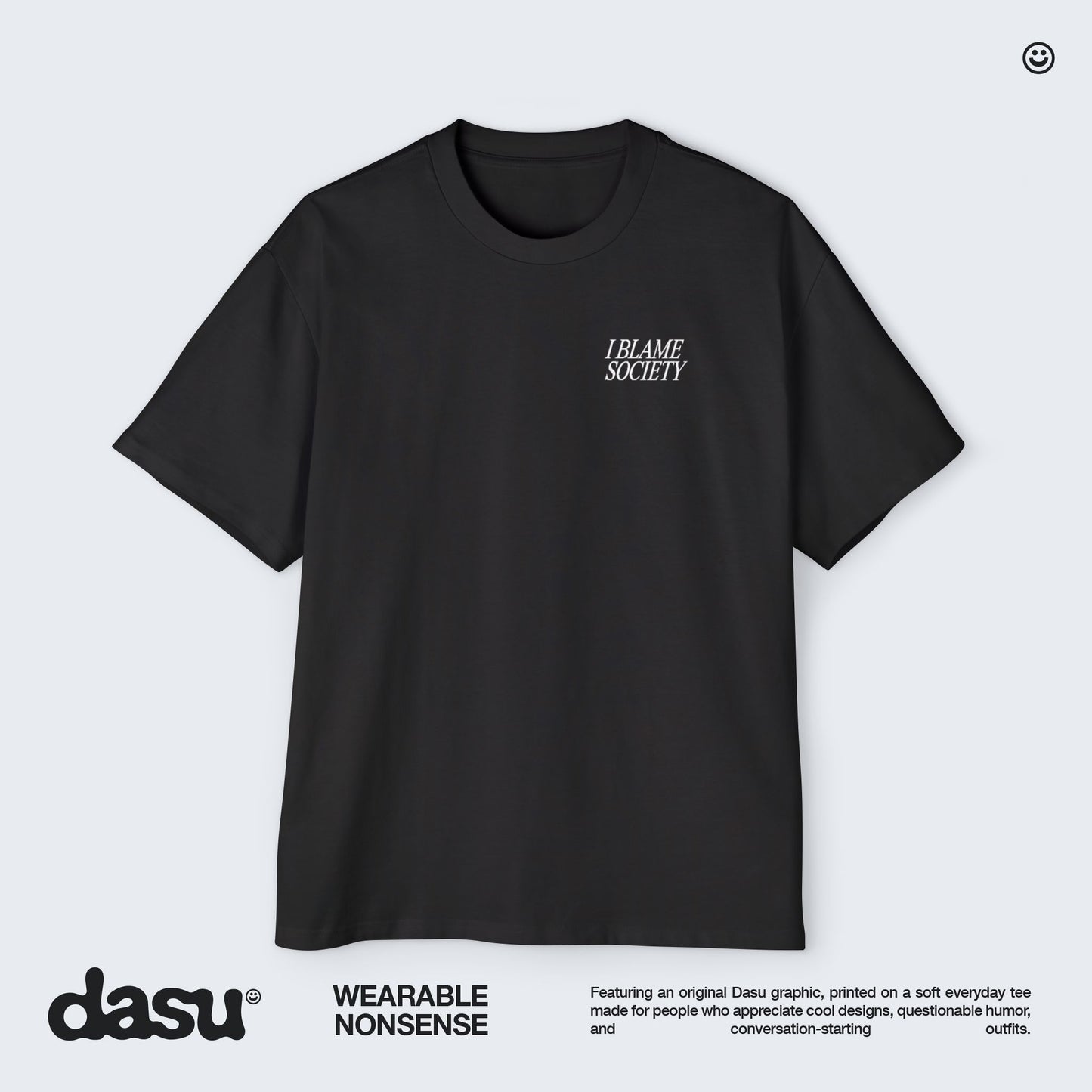I Blame Society Cats Tee | White Graphic T-Shirt