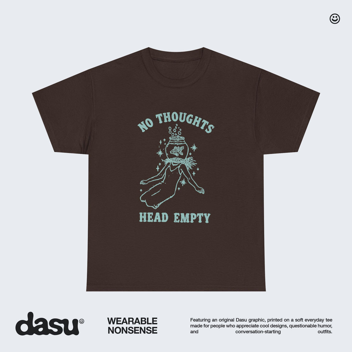 No Thoughts Head Empty Shirt, Funny Graphic Tee, Meme T-Shirt, Whimsical Fish Shirt, Unisex Funny Gift