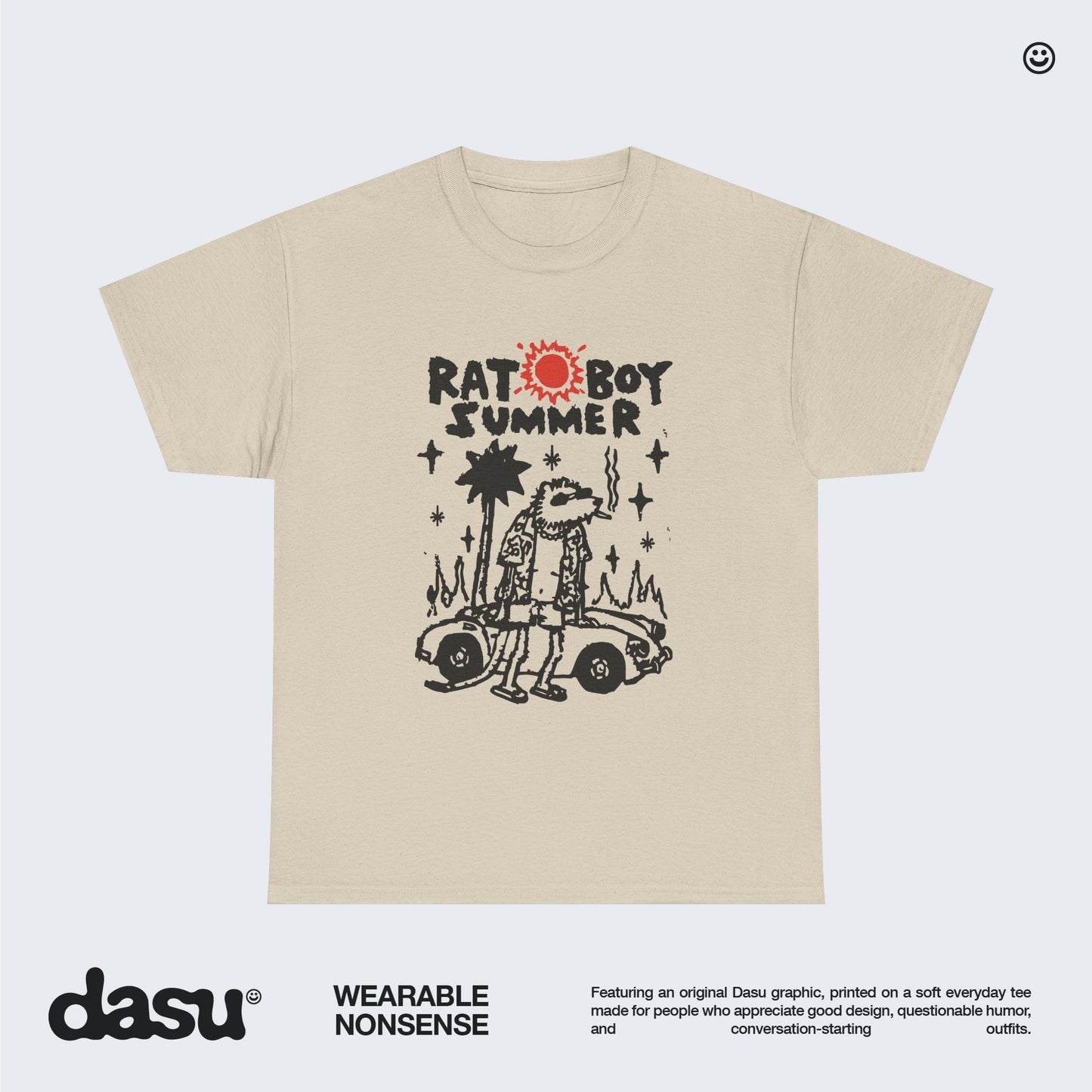 Rat Boy Summer T-Shirt | Funny Graphic Tee | Vintage Indie Streetwear Shirt | Retro Streetwear