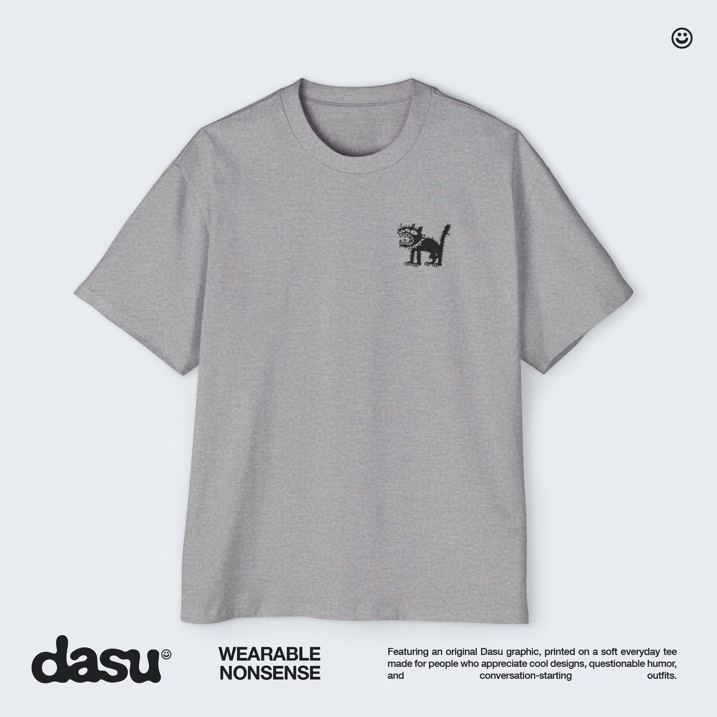 Feral Cat Graphic Tee | White T-Shirt, Punk Cat Illustration