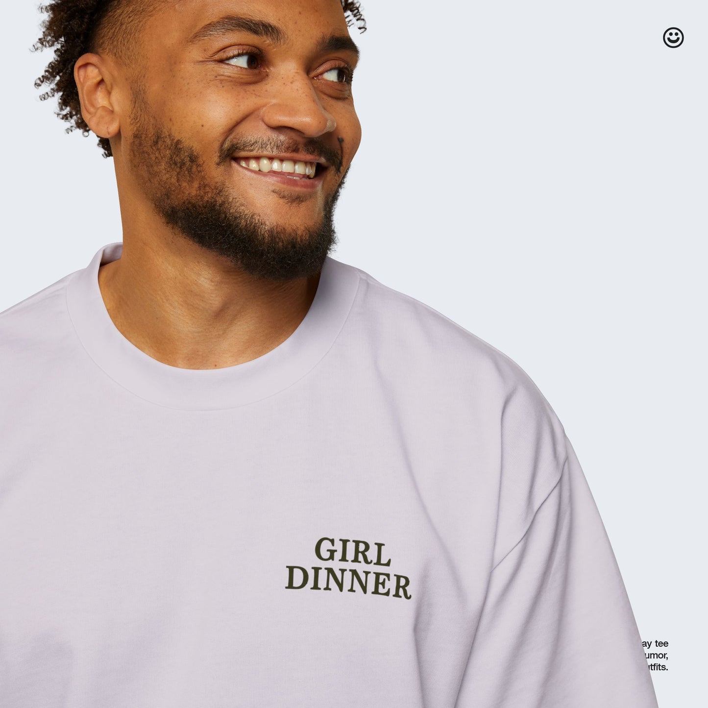 Girl Dinner Premium Oversized Tee | Back Print Graphic Shirt | Heavyweight Streetwear |