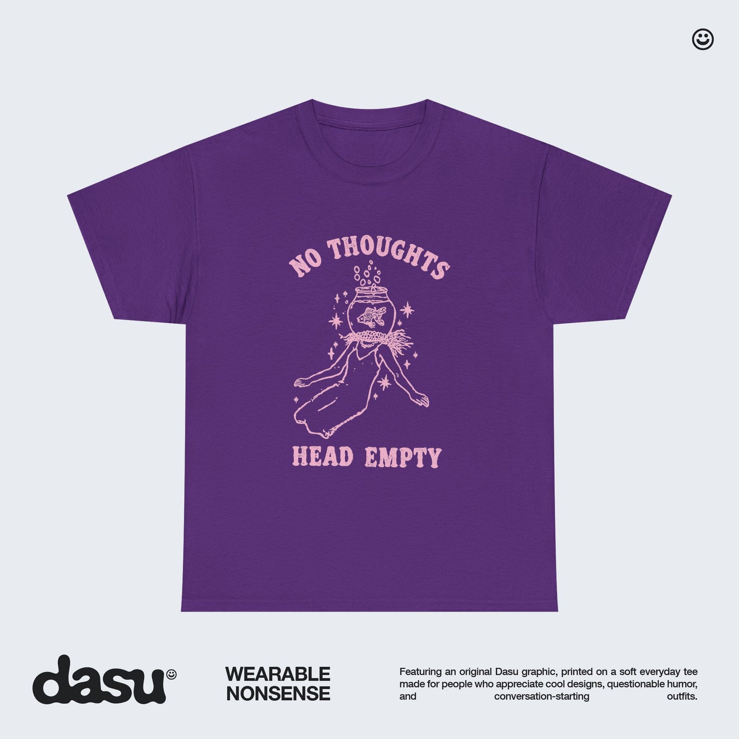 No Thoughts Head Empty Shirt, Funny Graphic Tee, Meme T-Shirt, Whimsical Fish Shirt, Unisex Funny Gift