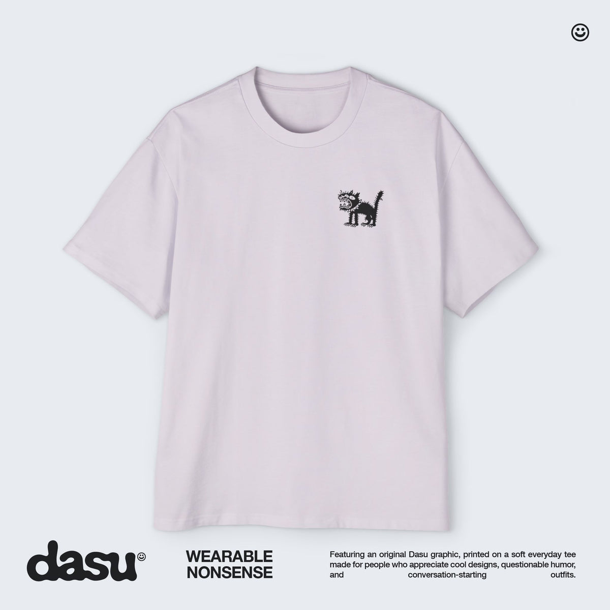 Feral Cat Graphic Tee | White T-Shirt, Punk Cat Illustration