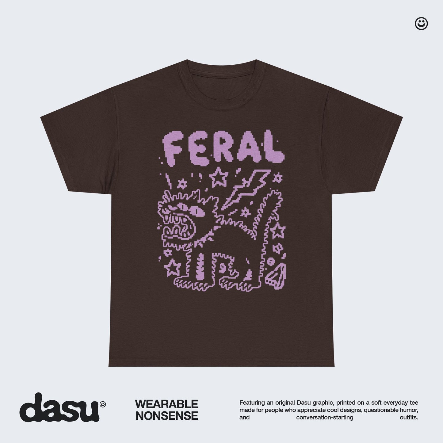 FERAL Cat T-Shirt | Funny Black Cat Graphic Tee | Vintage Grunge Shirt | Alternative Streetwear |