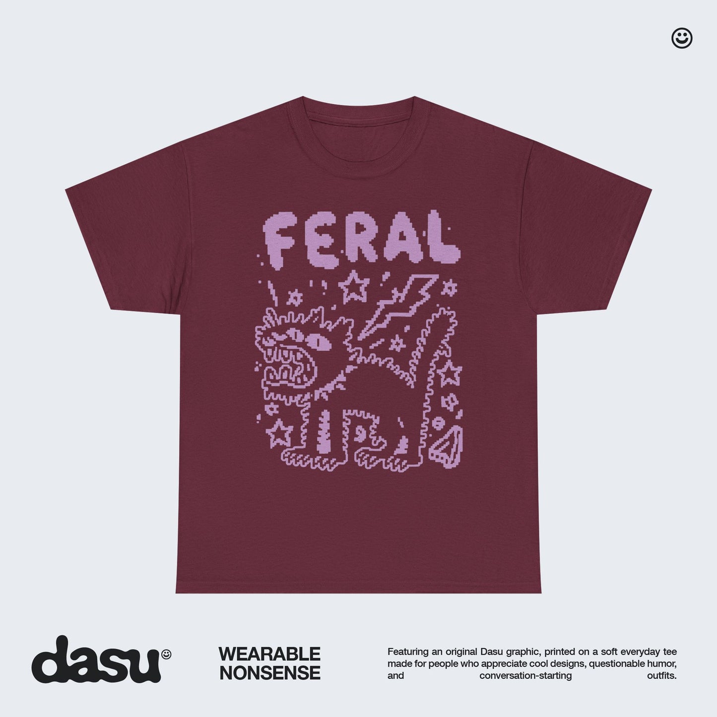FERAL Cat T-Shirt | Funny Black Cat Graphic Tee | Vintage Grunge Shirt | Alternative Streetwear |