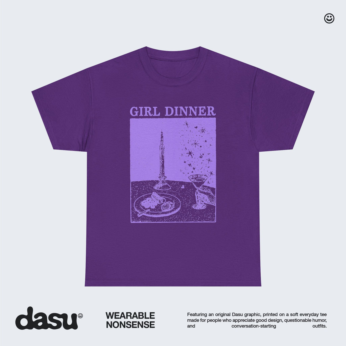 Girl Dinner Shirt, Funny Graphic Tee, Vintage Dinner Meme T-Shirt, Aesthetic Graphic Shirt, Funny Food Lover Gift