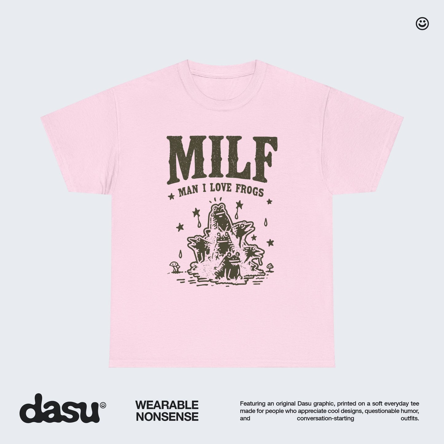 MILF | Man I Love Frogs T-Shirt | Funny Frog Graphic Tee | Vintage Tee
